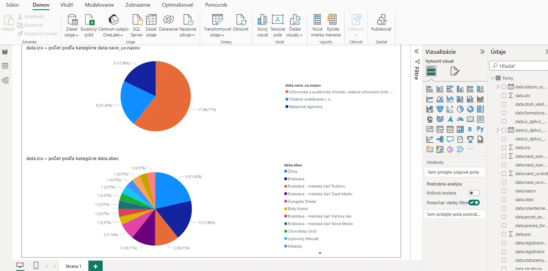 Pripojenie z PowerBI k Valida REST API - viac firiem: krok 6